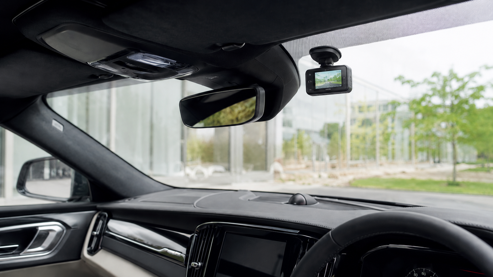 Finished dashcam installation — clean and hidden